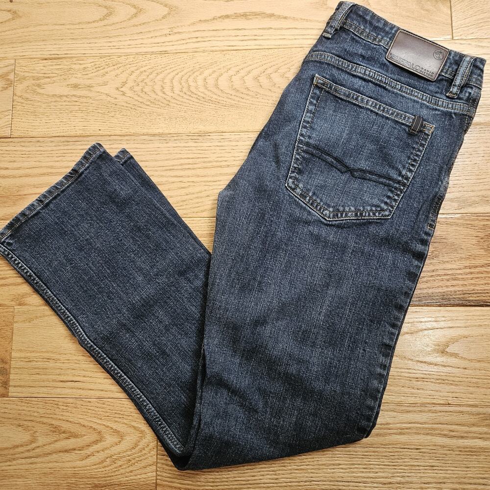 Buffalo Jeans Driven-X Basic Straight Stretch Medium Wash Blue Mens 34x34